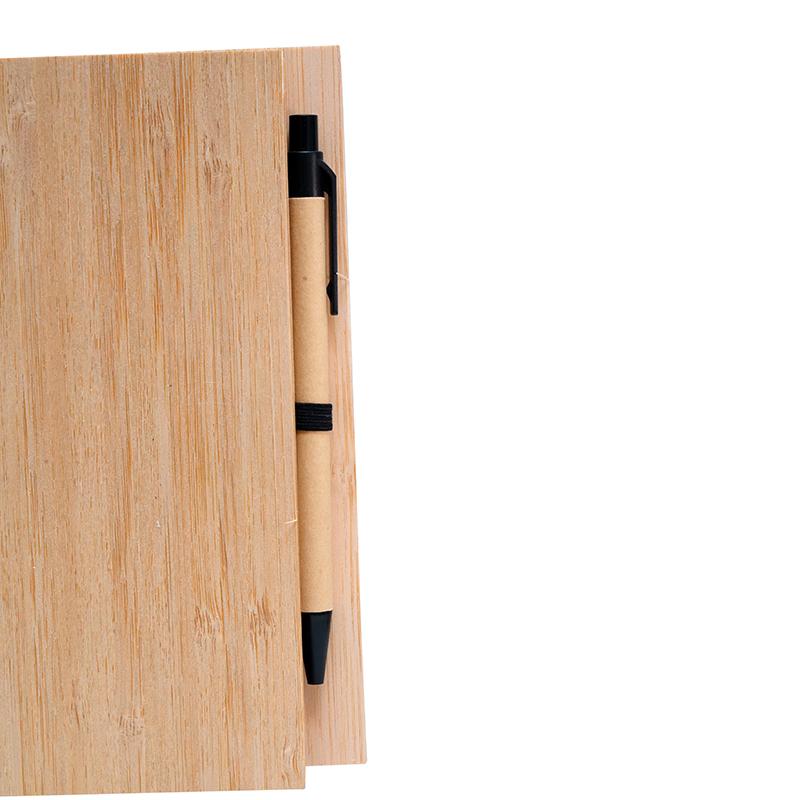 customised Bamboo Notebook With Pen